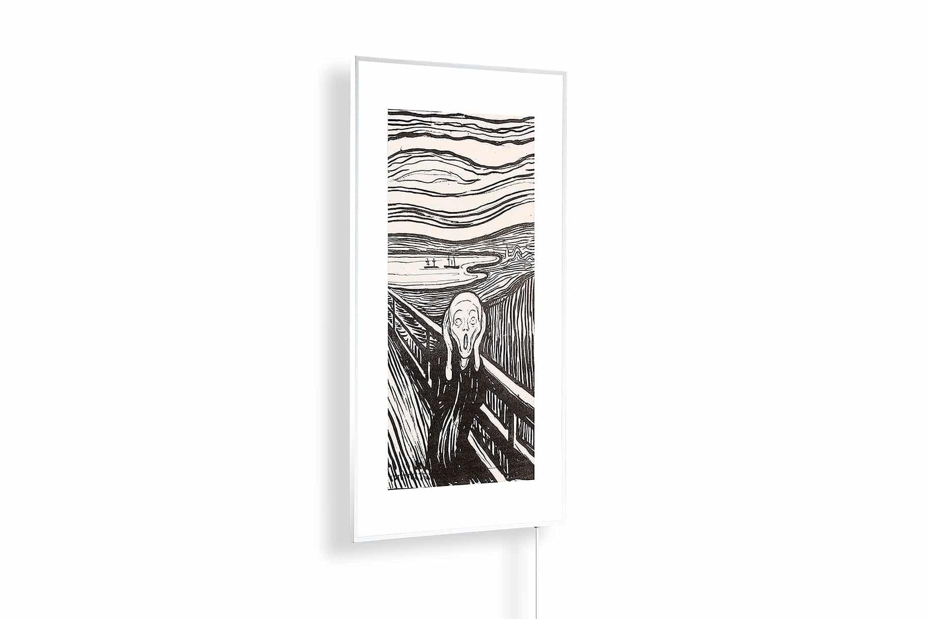 De Schreeuw, geschilderd door Edvard Munch, infraroodverwarming zoals in een museum