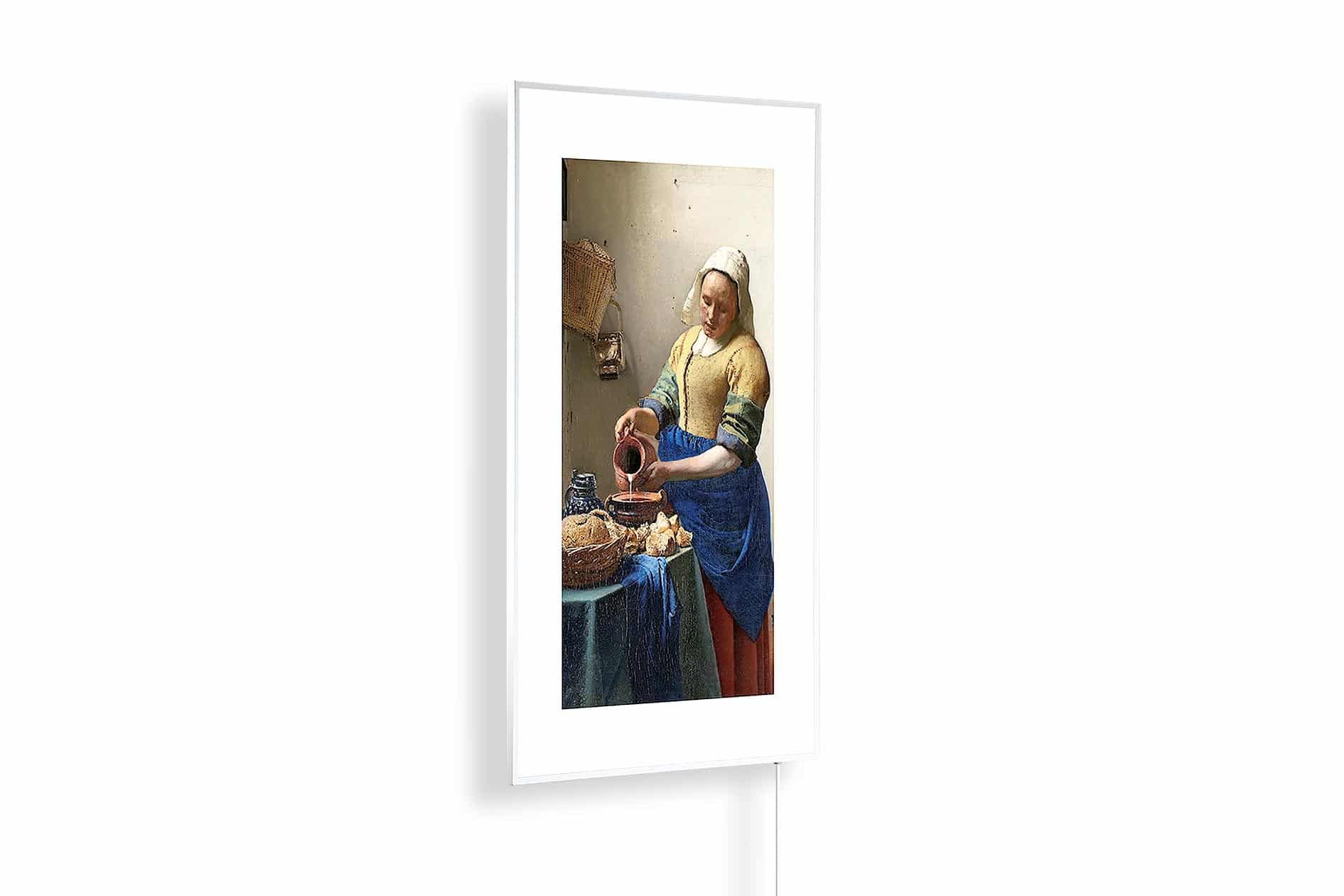 Dienstmeid met melkkan, geschilderd door Jan Vermeer