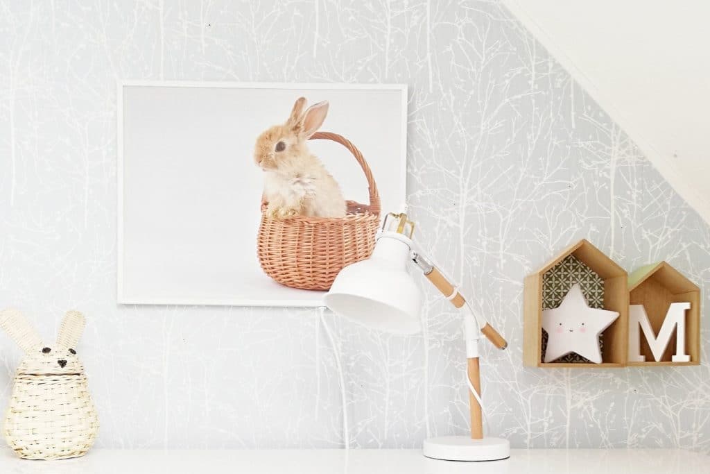 Bildheizung mit Hasenmotiv im Kinderzimmer Bildheizung mit Hasenmotiv im Kinderzimmer